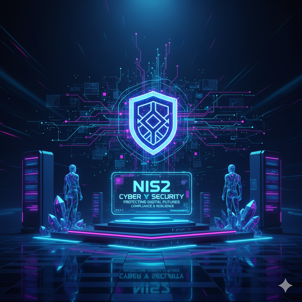 Escudo de ciberseguridad protegiendo la ciudad de Castellón para cumplir la directiva NIS2