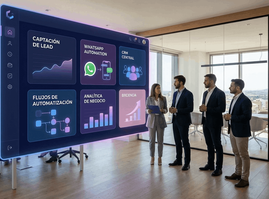 IA y automatización para empresas en Castellón con integración de leads, WhatsApp, CRM y procesos comerciales